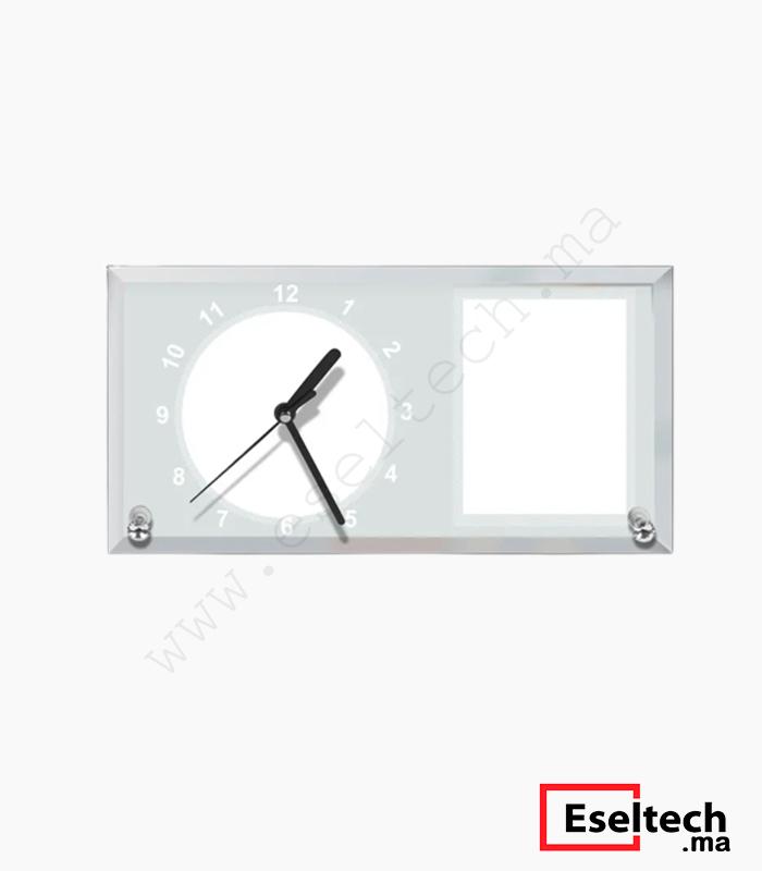 1 Horloge en verre sublimation