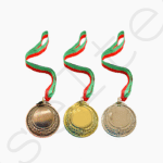 Médaille d'argent avec ruban aux couleurs du drapeau marocain