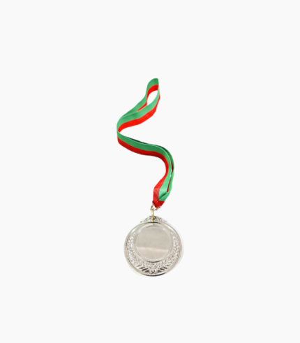 Médaille d'argent avec ruban aux couleurs du drapeau marocain