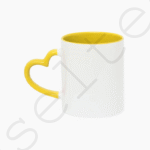 mug couer sublimation jaune