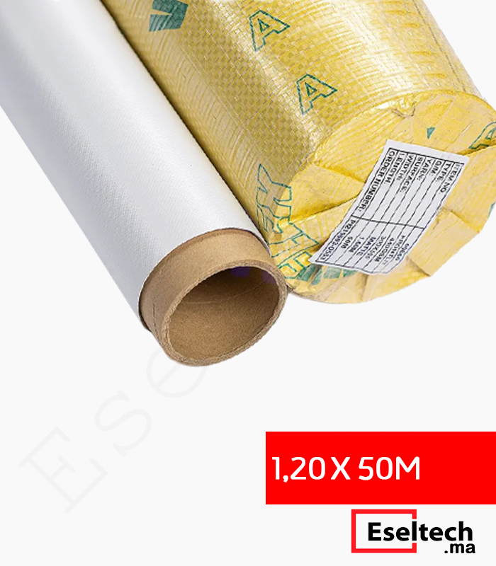 Bâche imprimable blanche 1,20 x 50m