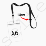 Portes Badges Plastiques A6 & Cordons 1,5 cm