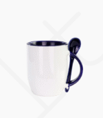 Mugs Sublimation Bicolor Orange Avec Cuillère Intégrée
