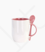 Mugs Sublimation Bicolor Orange Avec Cuillère Intégrée