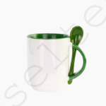 Mugs Sublimation Bicolor Vert Avec Cuillère Intégrée