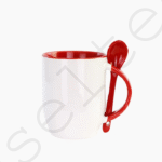 Mugs Sublimation Bicolor Orange Avec Cuillère Intégrée