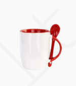 Mugs Sublimation Bicolor Orange Avec Cuillère Intégrée