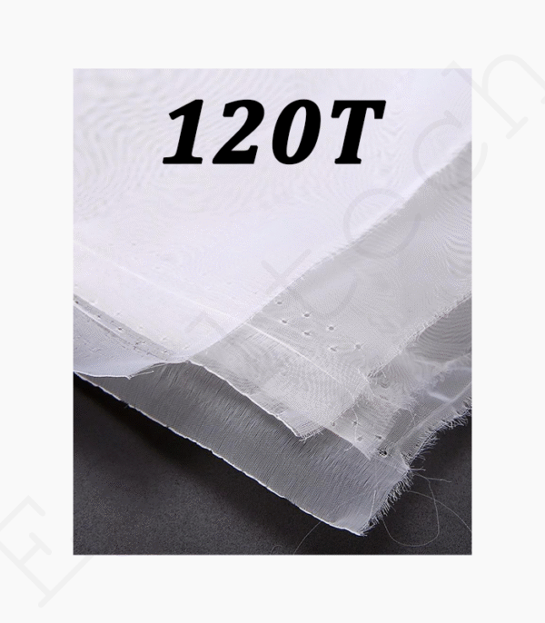 Toile de Sérigraphie Polyester Blanc 120T - 1.65M x 1M