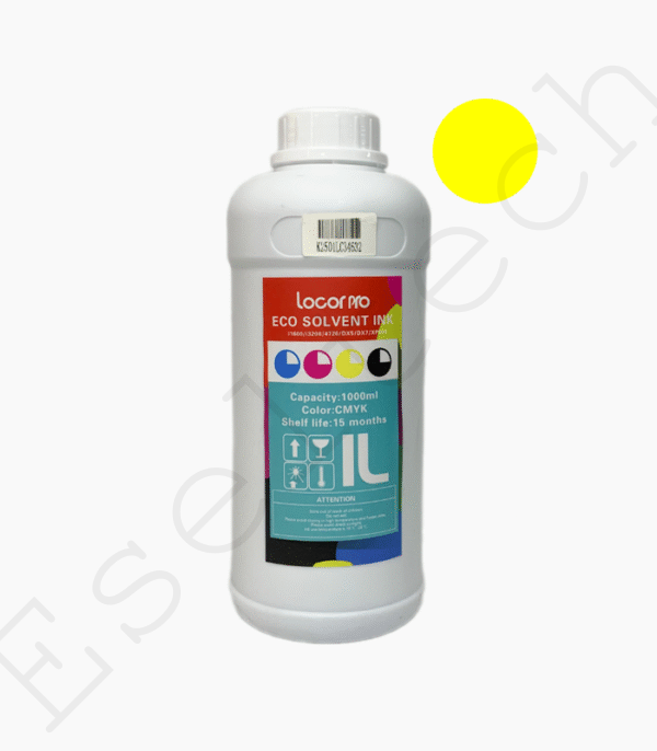 Encre Éco-Solvant Jaune 1L Locor Pro Pour Traceurs