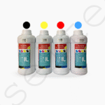 Jeu d'Encres Éco-Solvant Locor Pro (XP600/DX5/DX7) - 4 Couleurs CMYK | Pour Traceurs Mutoh, Roland