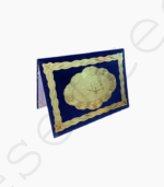 Porte-Attestation Blue Marine A4 avec Marquage Doré en Arabe