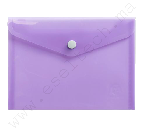 2 Enveloppe Plastifié à bouton Polypro Transparant – Image 1